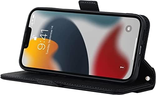 DAİKMZ Crossbody Kordon iphone için kılıf 14/14 Artı / 14 Pro / 14 Pro Max, Premium deri cüzdan kartlıklı kılıf [Makyaj aynası]