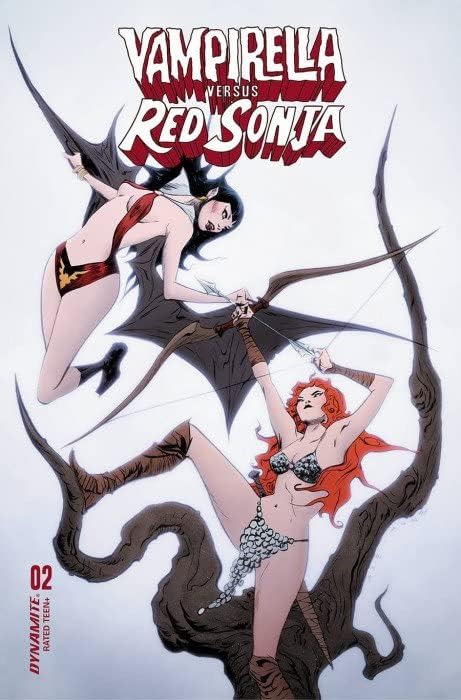 Vampirella Kırmızı Sonja'ya Karşı 2D VF / NM; Dinamit çizgi romanı / Jae Lee