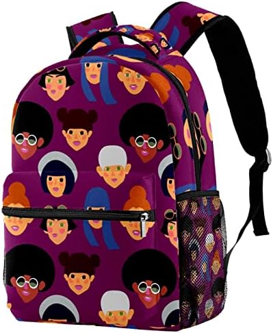 Parlak Portreler Kız Sırt Çantaları Erkek Kız Okul Kitap Çantası Seyahat Yürüyüş Kamp Sırt Çantası Sırt Çantası