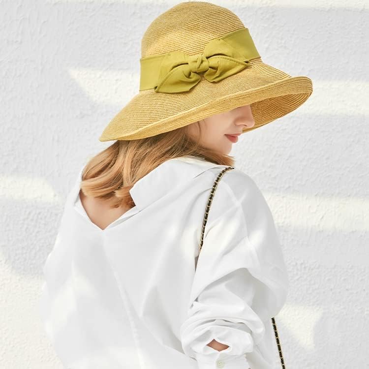 ZSEDP Yay Şapka Geniş Ağız Kadın Şekillendirme Yaz güneş şapkası Tatil Plaj Parti Zarif Kapaklar
