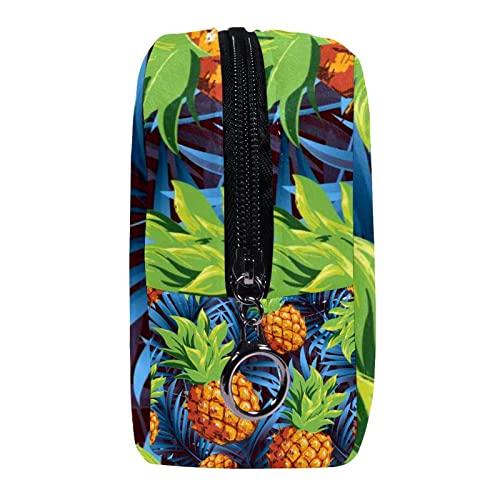 TBOUOBT Makyaj Çantası Seyahat kozmetik çantası Kılıfı Çanta fermuarlı çanta, Tropikal Meyve Ananas Modern Vintage