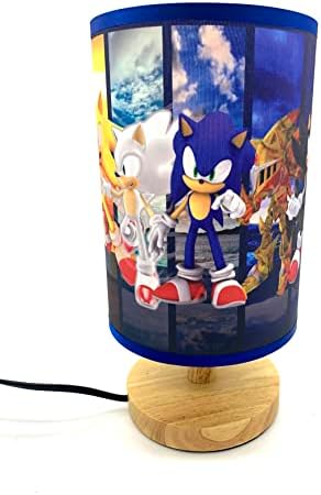 Süper Sonic Başucu Gece Lambası Ahşap Taban Masa Lambası Odası Dekorasyon veya Büyük Hediye Fikirleri
