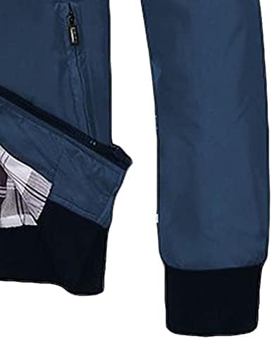 DGKaxıyaHM erkek Rahat Iş Stand-Up Ceket Düz Renk Baggy Artı Boyutu Rüzgarlık Mont Rahat Basit Zip Up Dış Giyim