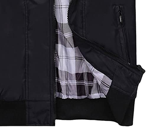 DGKaxıyaHM erkek Rahat Iş Stand-Up Ceket Düz Renk Baggy Artı Boyutu Rüzgarlık Mont Rahat Basit Zip Up Dış Giyim