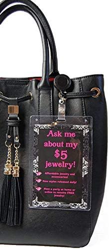 Çanta Etiketi Bana 5 Dolarlık Mücevherlerimi Sor / Ekibime Katıl / Çift Taraflı