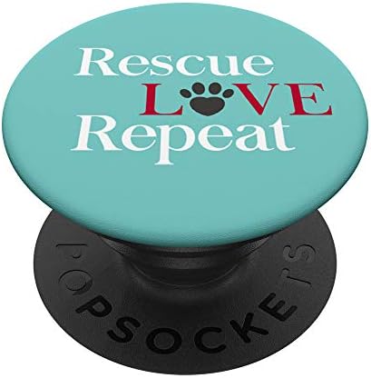 Kedi ve Köpek Severler için Kurtarma Aşkı Tekrarı Pop Soket PopSockets PopGrip: Telefonlar ve Tabletler için Değiştirilebilir