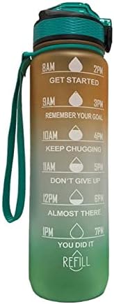 1 Litre Su şişesi - Daha Fazla Su İçmenizi Hatırlatmak için Zaman İşaretli ve Çıkarılabilir Süzgeçli Motivasyonel Su Şişesi,