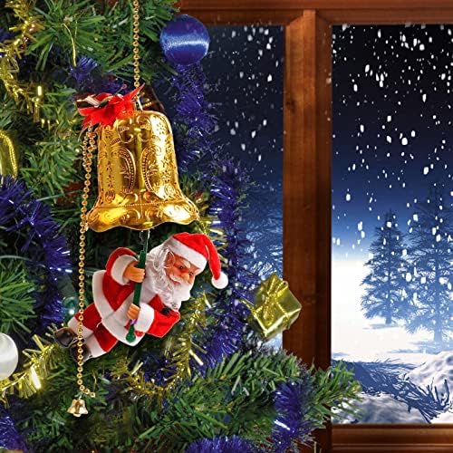 Avize için büyük Kristal Top Noel Kolye Duvar Saati Noel Baba Kolye Elektrikli Noel Paskalya için Tatil Sepetleri Söyleyecek