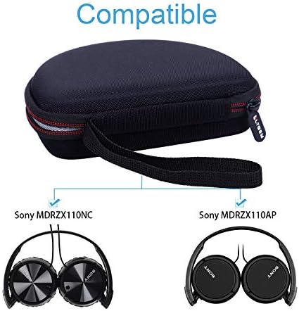 LTGEM EVA sert çanta Sony MDRZX110NC ve MDRZX110AP Gürültü Önleyici Kulaklıklar Seyahat Koruyucu Taşıma Çantası saklama çantası