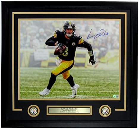 Kenny Pickett İmzalı 16x20 Fotoğraf Pittsburgh Steelers Çerçeveli Fanatikler-İmzalı NFL Fotoğrafları