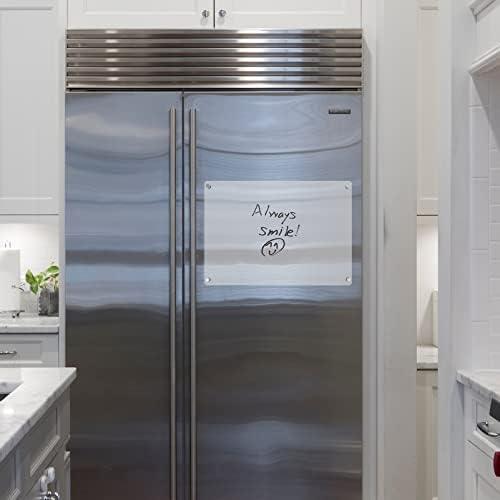 Toffıcu Buzdolabı Takvimi Buzdolabı için Manyetik Akrilik Not Panosu Şeffaf Kuru silinebilir beyaz Tahta Yeniden Kullanılabilir
