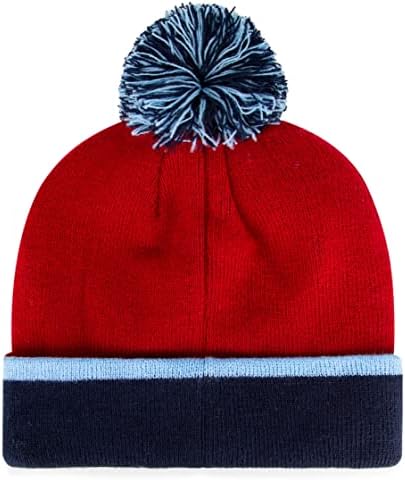 '47 Marka Statik Moda Manşet Bere Şapka POM POM ile-NBA Premium Kelepçeli Kış Örgü Bere Kap