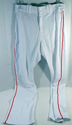 2015 Miami Marlins Mike Morse 38 Oyun Kullanılmış Beyaz Pantolon 36-52-39 DP24427 - Oyun Kullanılmış MLB Pantolon