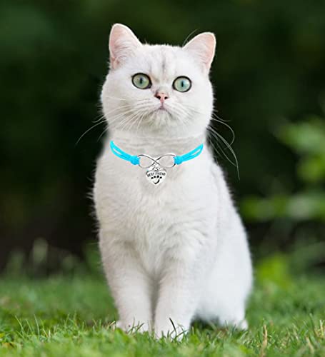 Luckwelry Pet Yaka ile Kalp Kolye Kedi Köpek Gerdanlık Yaka Ayarlanabilir Düğün Kedi ve Köpek Küçük Pet Kolye Takı (Siyah)