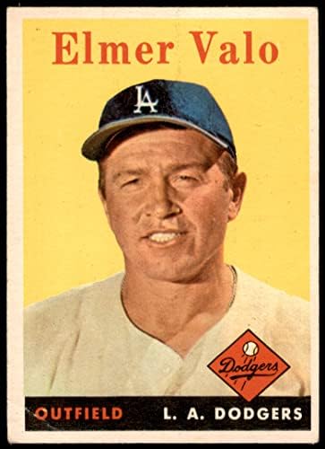 1958 Topps 323 Elmer Valo Los Angeles Dodgers (Beyzbol Kartı) VG Dodgers