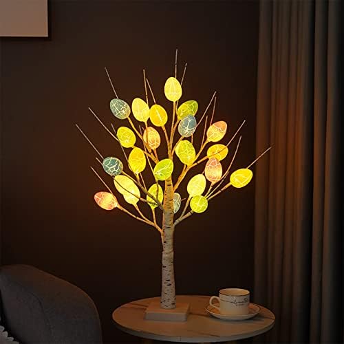 DBYLXMN LED Ağaç Lambası Paskalya Yumurtası Odası Dekoratif Lamba Aydınlık Ağaç Şekilli Lamba Festivali Atmosfer İlginç Ağaç