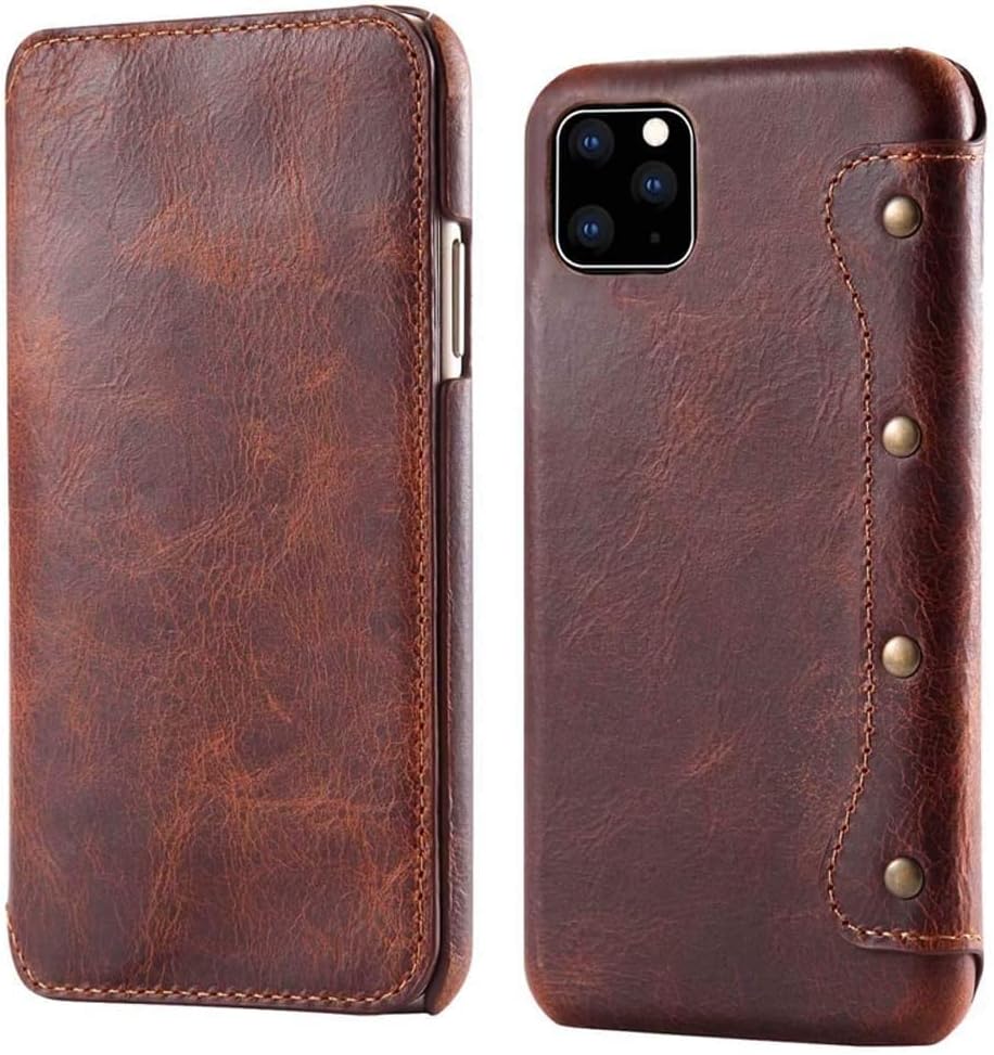 CYSUE Vintage deri cüzdan [Kart tutucu] Folio Telefon Kapağı, İş Flip Case Apple iPhone 12 Pro Max (2020) 6.7 inç (Renk :