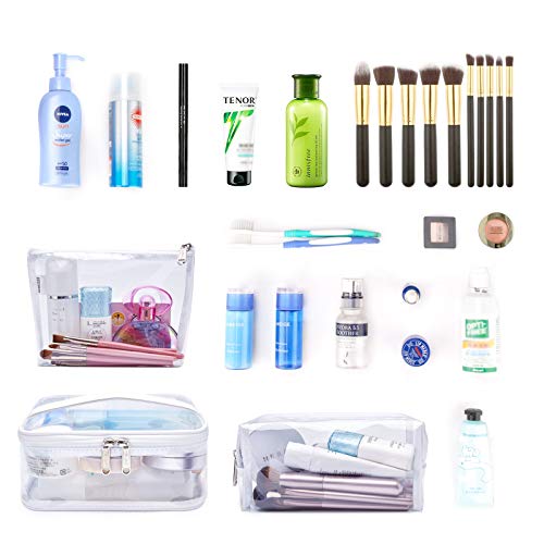 WANDF 3 Adet Makyaj Çantası makyaj çantası Taşınabilir kozmetik torbası Seyahat Organizatör Suya dayanıklı Kadınlar için