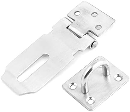 Aexıt Kapı Güvenlik Asma Kilitler ve Hasps 4.3 Gümüş Ton Paslanmaz Çelik Asma Kilit Hasp Zımba Hasps Onarım Parçaları
