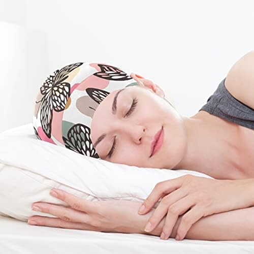 Kadın Moda Bere Kafatası Kap Şapka Kaput Saç Kapağı, Renkli Kelebekler Elastik Şapkalar Gece Uyku Çalışma Kap