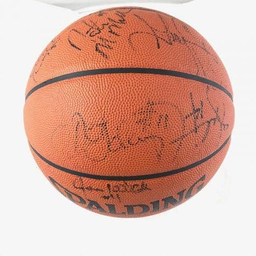 1997-98 Seattle Supersonics Takımı Basketbolu İmzaladı PSA / DNA İmzalı - İmzalı Basketbollar