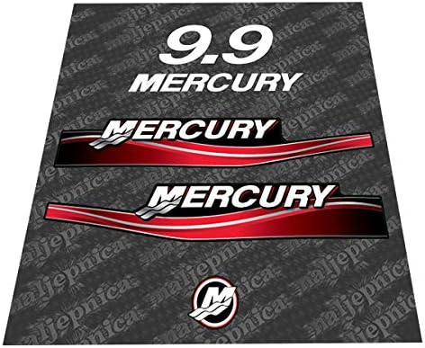 Mercury Dıştan Takma Motorlar 9.9 (2005-2007) Dıştan Takma Çıkartma (Etiket Aufkleber) Seti