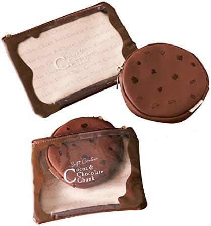 Yaratıcı çikolatalı kurabiye Kozmetik Seyahat Çantaları Çanta, kılıf çanta makyaj çantası Fermuarlı Makyaj çantası-2 Set