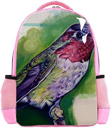 Erkekler ve Kadınlar için VBFOFBV Hafif Rahat Dizüstü Sırt Çantası, Vintage Sanat Hayvan Hummingbird