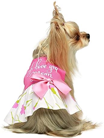Fitwarm Seni Seviyorum Anne Köpek Giysileri Tatil Festivali Köpek Elbiseler Köpek parti giysileri Doggie Gömlek Kedi Kıyafetler