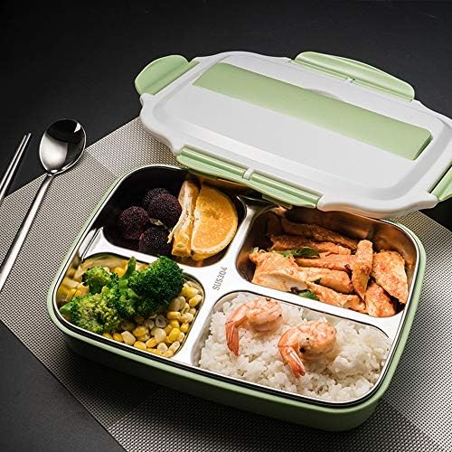 Yemek kabı paslanmaz çelik öğle yemeği kutusu Süper Uzun Yalıtımlı yemek kabı Ayrılmış Öğrenci Yetişkin Kapaklı bölmeli gıda
