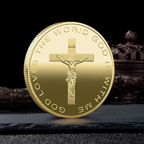 Fogun İsa Mesih Din Altın Gümüş Kaplama hatıra parası Koleksiyonu Hatıra Mücadelesi Hediye (gold2)