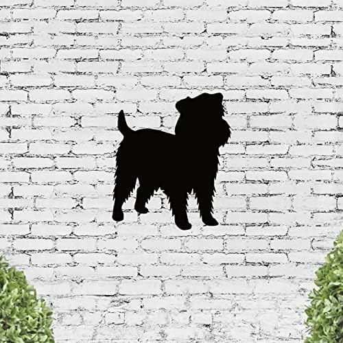 Brüksel Griffon Köpek Clipart Köpek Sevgilisi Anıt Metal İşareti Brüksel Griffon Köpek Clipart Özel Monogram İşareti Bölünmüş