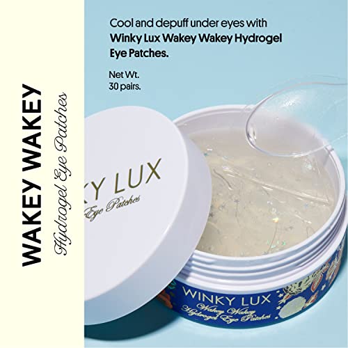 Winky Lux Wakey Wakey Hidrojel Göz Yamaları, Göz Altı Yamaları, Şişlik, Koyu Halkalar ve Kafein, C Vitamini ve Hyaluronik