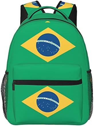Brezilya bayrağı dizüstü seyahat sırt Çantası Kadın Sırt Çantası Hafif okul sırt çantası Kızlar için Ayarlanabilir Kolej