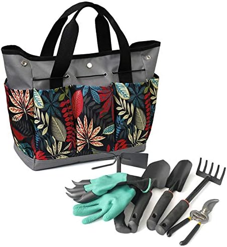 Bahçe alet çantası alet saklama 8 harici yan cepli ev alet saklama çantası çanta bahçıvan saklama çantası (aletler hariç)…