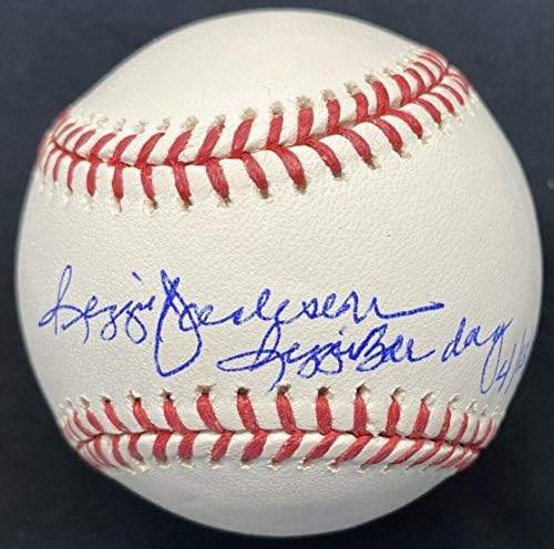 Reggie Jackson Reggie Bar Günü 4/13/78 İmzalı Beyzbol JSA-İmzalı Beyzbol Topları