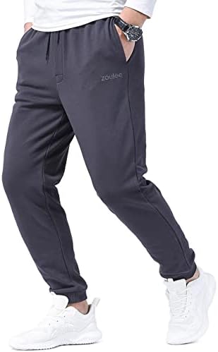 Zoulee Klasik İpli-Bel Fermuar Logo koşucu pantolonu ile Fermuar Fly