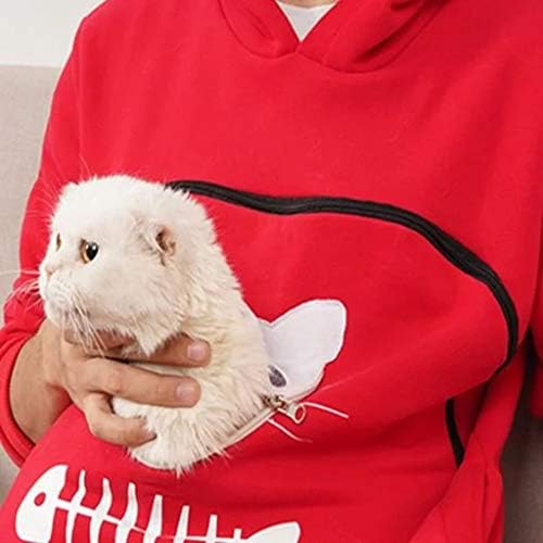 Yubnlvae Pet Lover Tişörtü Kadınlar ıçin Büyük Ön Cep fermuarlı kapüşonlu svetşört Gevşek Fit S-3XL Sevimli Grafik Uzun Kollu