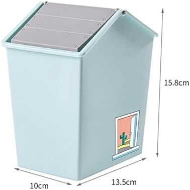 HJRD çöp kutusu, Mini Sallamak Kapak Tipi çöp tenekesi Ev Masaüstü çöp tenekesi Oturma Odası Yatak Odası Ofis Masası Sevimli