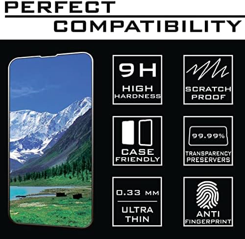 Umbrel - [Çift Paket] iPhone 13 Pro Max için Ekran Koruyucu-6,7 inç, [2 Paket Temperli Cam Ekran Koruyucu] ve [2 Paket Kamera