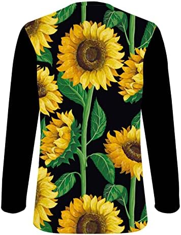 Kadın 3/4 Kollu 2023 Giyim Moda Ekip Boyun Pamuk Grafik Brunch Capri Üst Gömlek Yaz Sonbahar Bluz Bayan 5B 5B