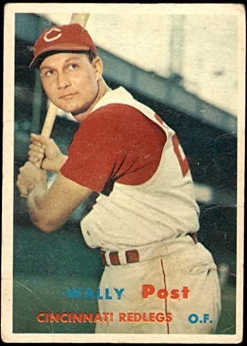 1957 Topps 157 Wally Post Cincinnati Kırmızıları (Beyzbol Kartı) ADİL Kırmızılar