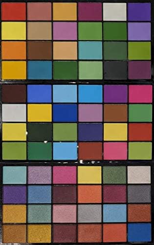 PETAL EL sanatları Paleti Toz Seti (72'li Paket), 48 Mat Renk ve 24 Göz Kamaştırıcı Renk