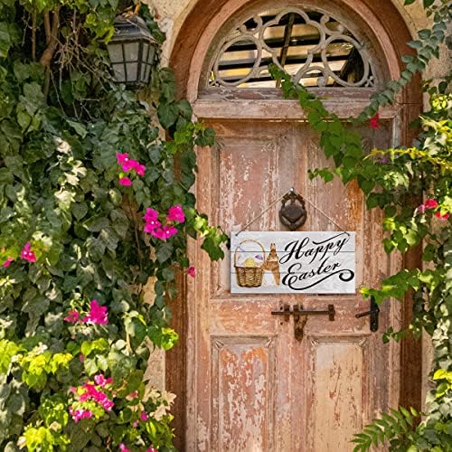 Paskalya Duvar Dekor İşareti, Mutlu Paskalya, paskalya Süslemeleri Ev için Kapı Sundurma Oturma Odası Rustik Asılı İşareti