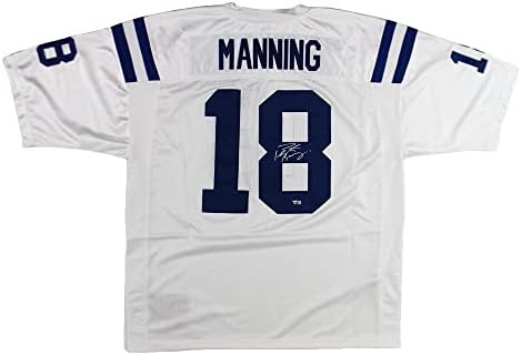 Peyton Manning İmzalı Indianapolis Colts Mitchell & Ness Super Bowl Yamalı Otantik Beyaz Forma - İmzalı NFL Formaları
