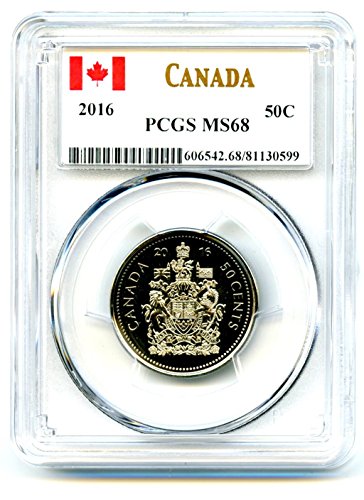Kanada 50 Cent SÜPER NADİR EN İYİ NÜFUS Yarım Dolar MS68 PCGS