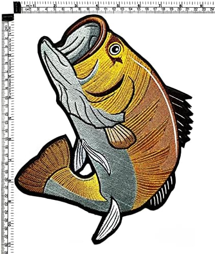 Kağıt mendil. Büyük Büyük Jumbo Bas Balık doğanın Güzel Yamalar Sticker Sanat Işareti Sembol Kostüm T-Shirt Ceketler Kot