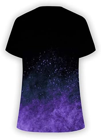 Bayan Üstleri Rahat Şık V Boyun Kısa Kollu Criss Çapraz T-Shirt 2023 Yaz Sevimli Moda Baskılı Gömlek Gevşek Fit Bluzlar