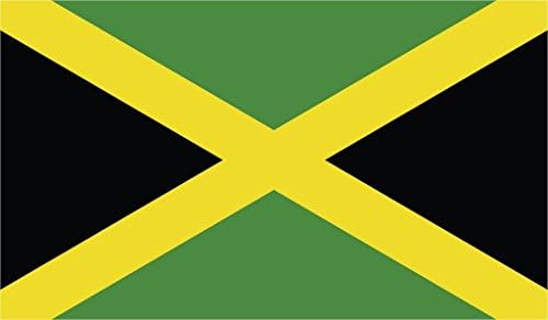 JMM Sanayi Jamaika Bayrağı Vinil çıkartma Jamaikalı Araba Pencere Tampon 2-Pack 5 İnç 3 İnç Premium Kalite UV Dayanıklı Laminat