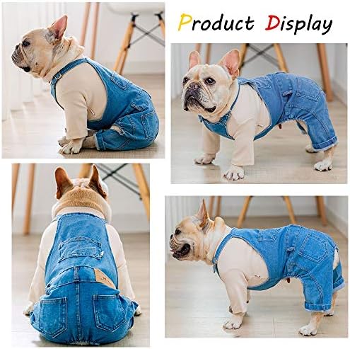 PetBoBo Köpek Giysileri Kostümleri, Pet Jean Tulum Giysileri Pet Moda Pantolon 5 Boyutları İsteğe Bağlı (M)